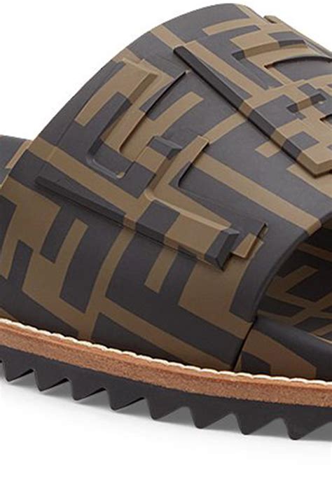 Fendi Brown Slides 